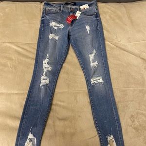 Express ripped jeans. Mid rise